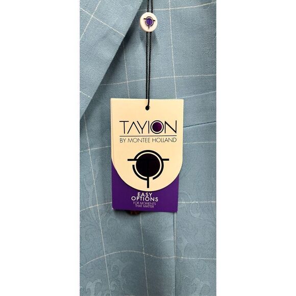 Tayion Classic Fit Suit Separates Coat Light Blue NWT Size 46R - Picture 4 of 9